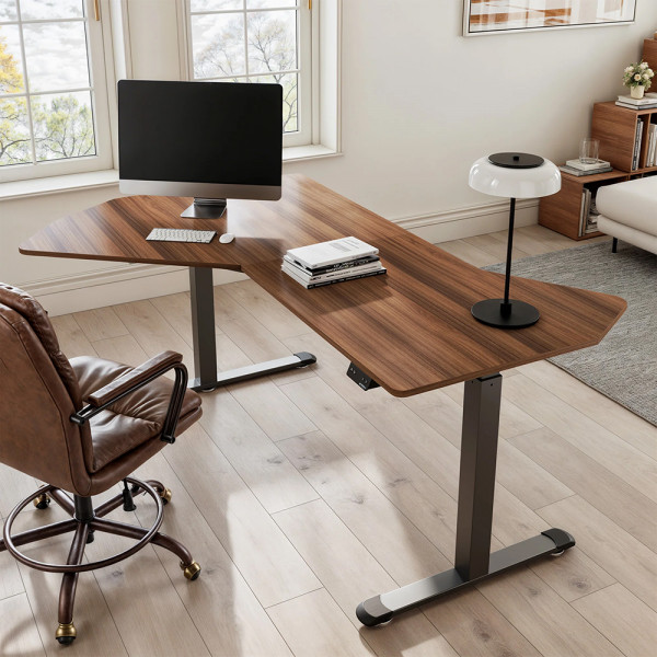 Eureka Ergonomic EDI FS Office Standing Desk, Walnut  